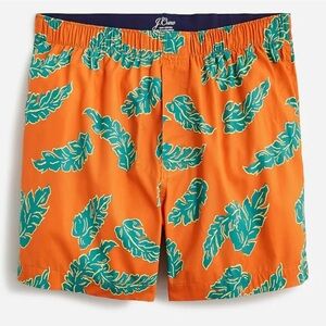 J. Crew Printed Boxers Palma Palms Orange